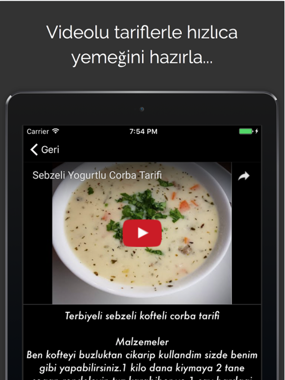 Screenshot #6 pour Yemek Tarifleri - Şipşak Yemek