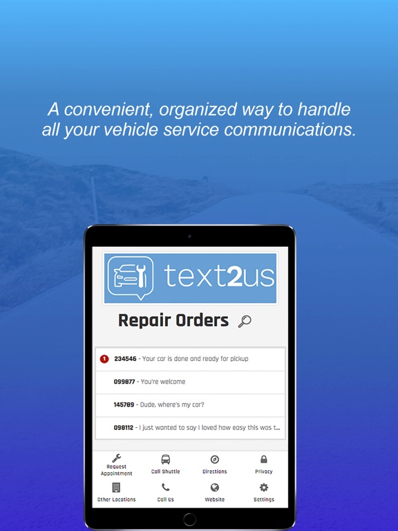 Text2Us iPad screenshot 2 - Business app