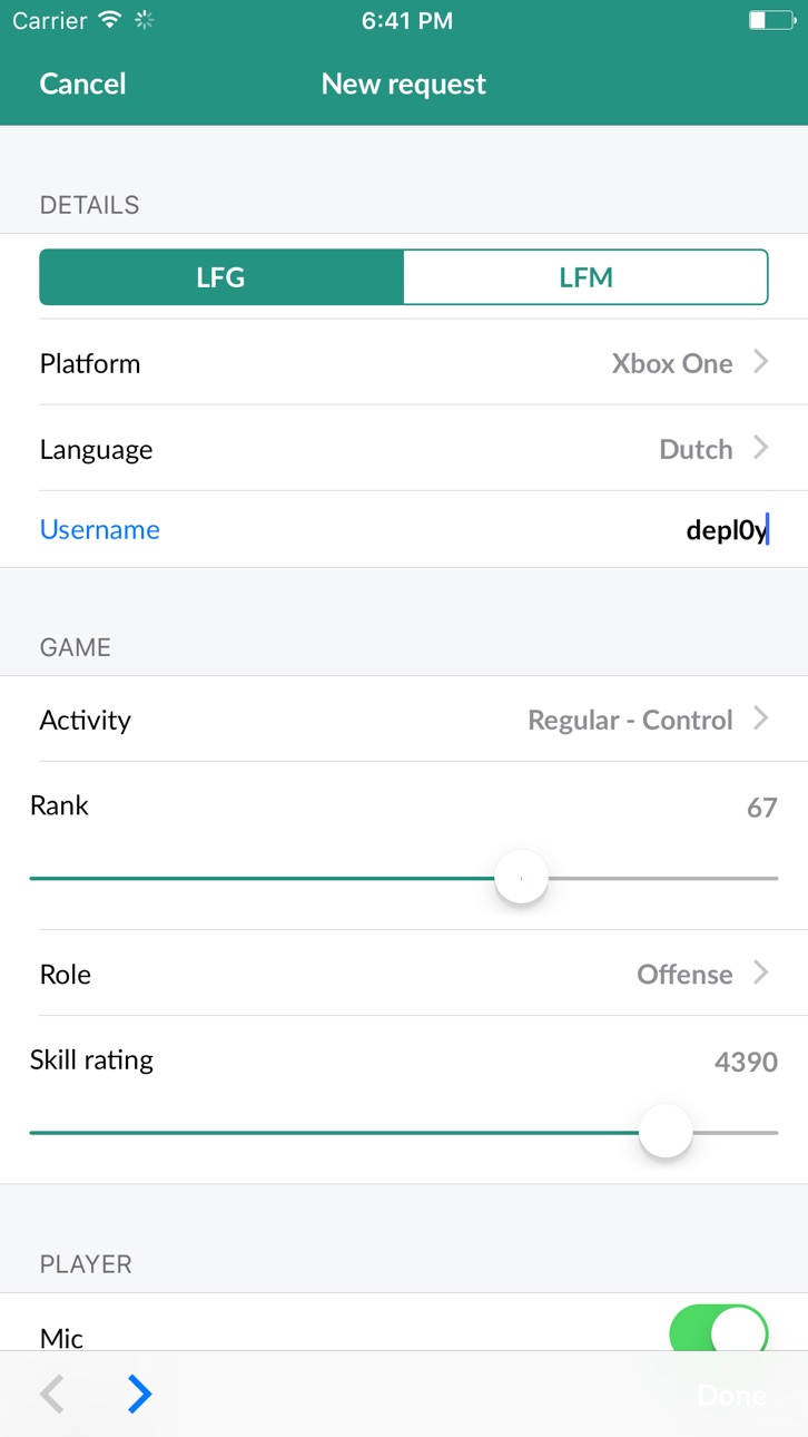 iPhone screenshot