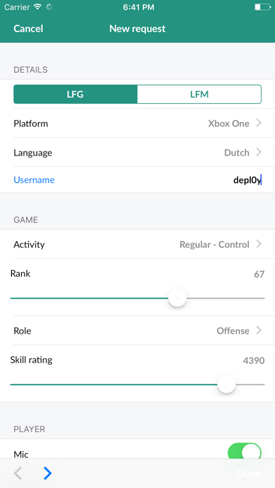 LFG Pub - LFG, LFM & LFT for your favorite games iPhone screenshot
