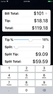 tip calculator % pro iphone screenshot 1