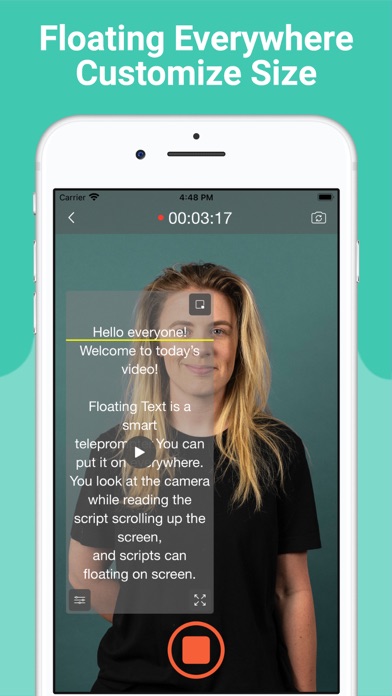 Teleprompter - Floating Text Screenshot