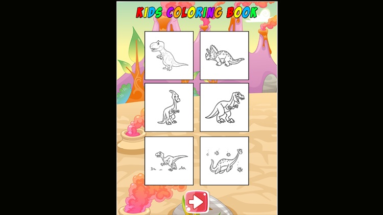 Dinosaur kid Coloring Book Game