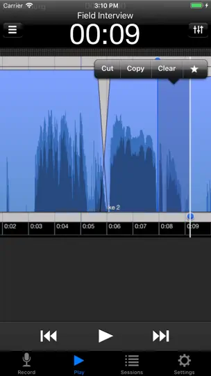 Screenshot von Hindenburg Field Recorder Lite auf dem iPhone 2