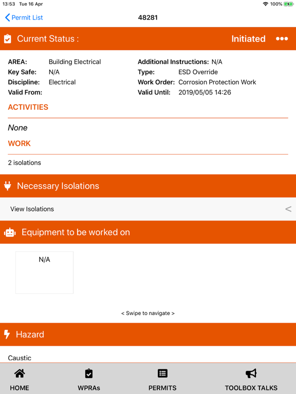 Jansen IntelliPERMIT iPad screenshot