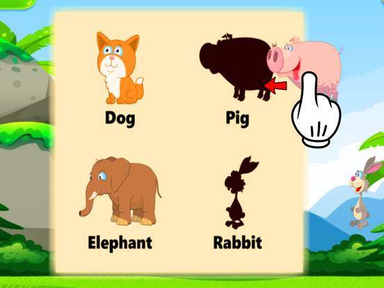 Screenshot #5 pour Vocabulaire Animal Puzzle Match Ombre pour Enfants