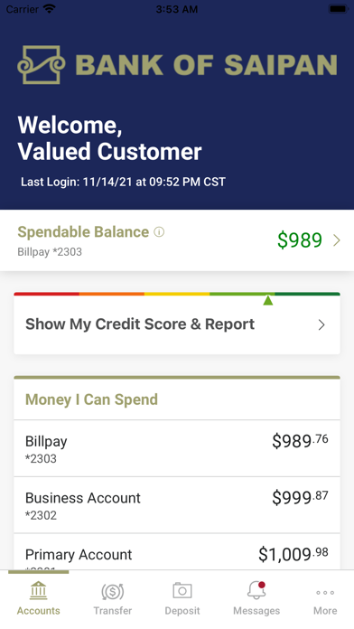 Screenshot #3 pour Bank of Saipan Mobile