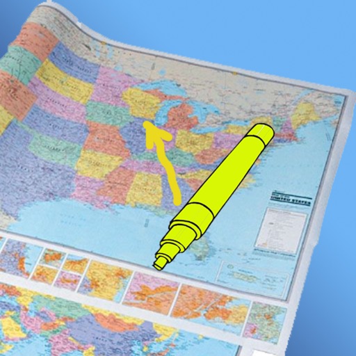 Paper Map with markers