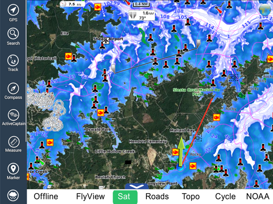 Lake Murray SC Fishing Maps HDのおすすめ画像2