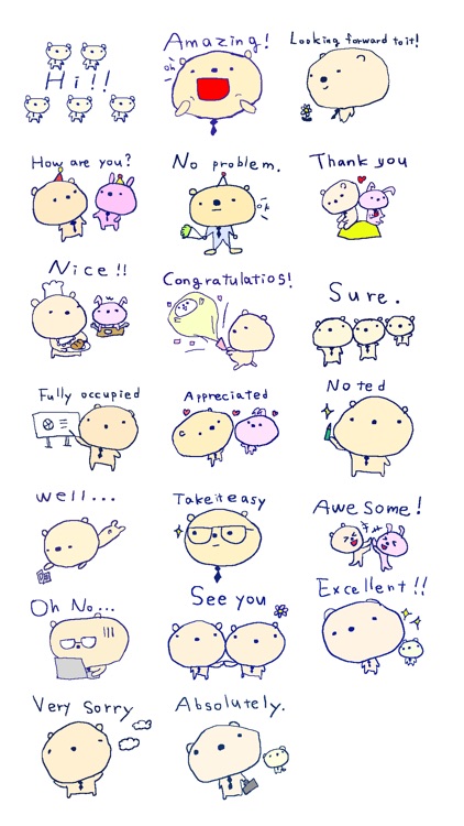 Happy Bear Stickers!!