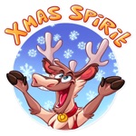 Download Christmas Reindeer Fun Sticker app