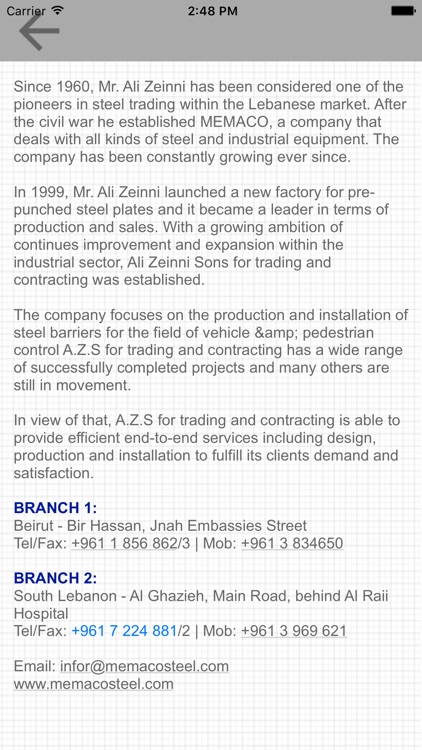 MEMACO Ali Zeinni Sons Steel