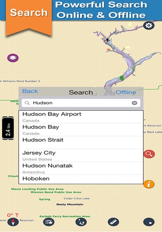 Hudson Lake GPS offline nautical chart for boaters screenshot 4