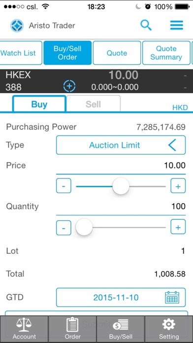 Aristo Trader Screenshot