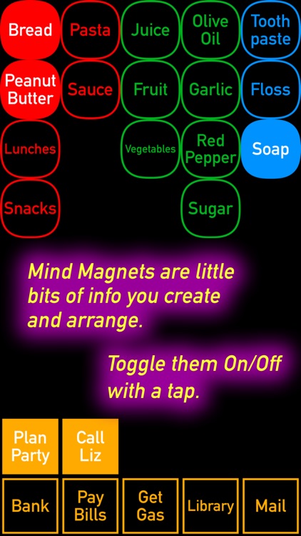 Mind Magnets Info Organizer—Visual Grid Checklists