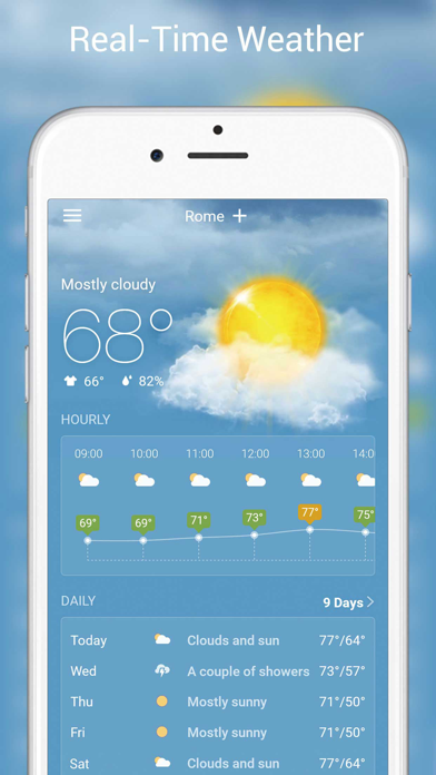 Screenshot #1 pour Live Weather - Weather Radar & Forecast app