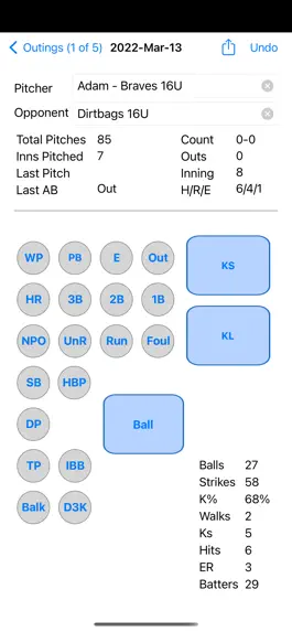 Game screenshot Pitch Counter & Stat Tracker mod apk