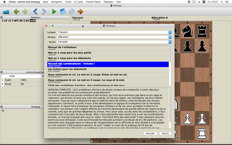 Screenshot #2 pour Echecs - tactique et stratégie