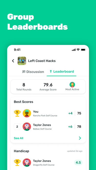 Leaderboard Golf, Inc. Screenshot