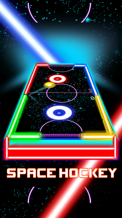 Screenshot #1 pour Glow Hockey HD 2 - joueurs néon light air hockey