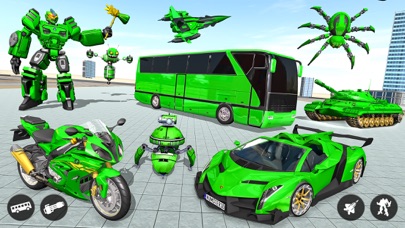 Flying Bus Robot Car Games Screenshot