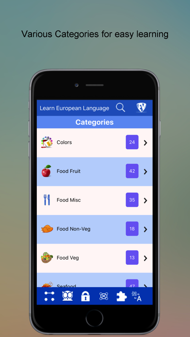 Screenshot #1 pour Learn European Languages SMART Guide