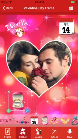 Game screenshot Valentine Card, Frame & Gif 2017 hack