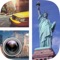 Photo editor with NYC collage grid layout filters and shape frame effects