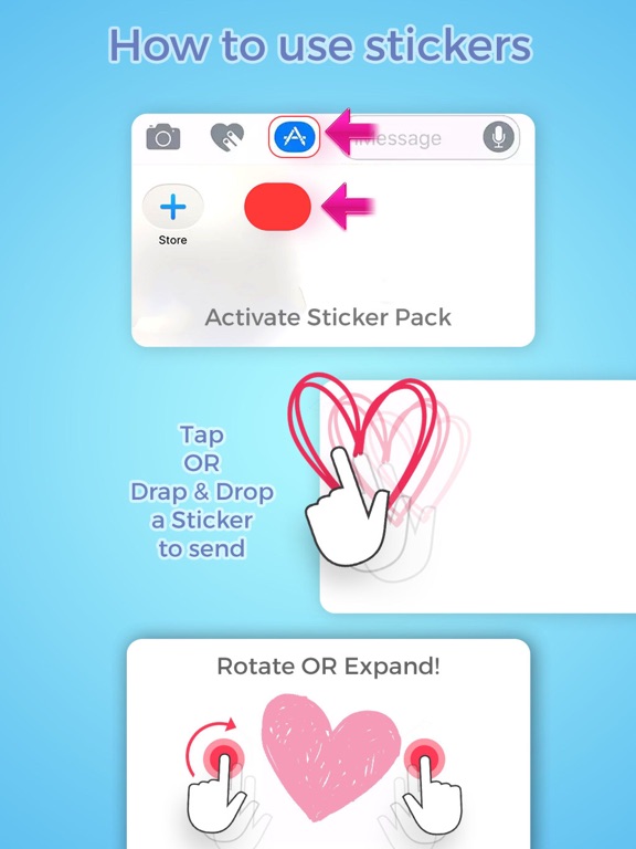 Screenshot #6 pour Heart Sketch Stickers