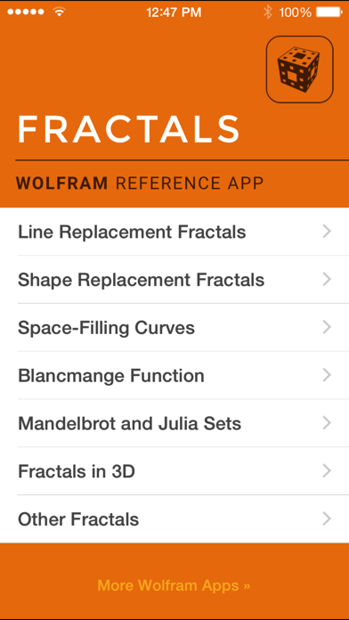 Screenshot #1 pour Wolfram Fractals Reference App
