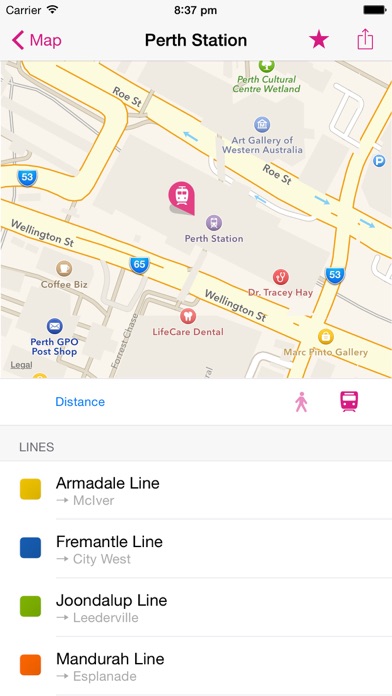 Screenshot #2 pour Perth Rail Map Lite