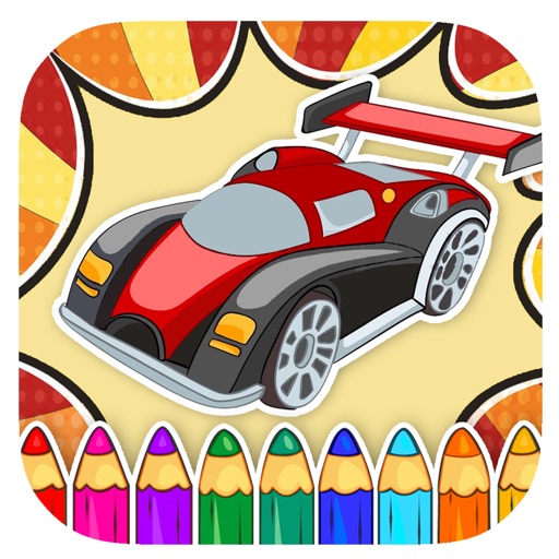 Coloring Book Racing Car Game For Kid Edition Icon