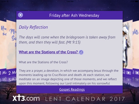 Xt3 Lent Calendar HD screenshot 3