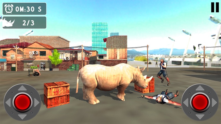 Raging Rhino Simulator - 3D Wild Rhino Rampage