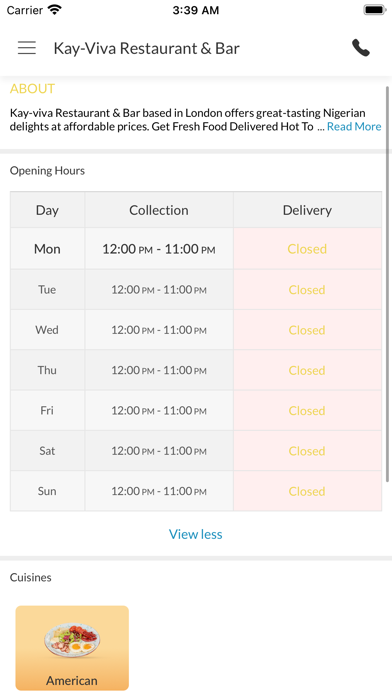 Kay-Viva Restaurant & Bar Screenshot