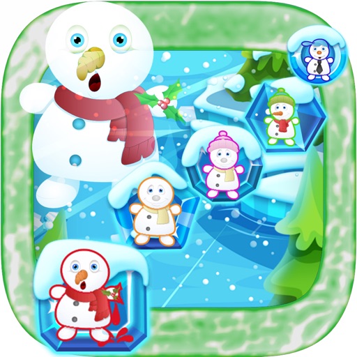 happy snowman match 3 icon