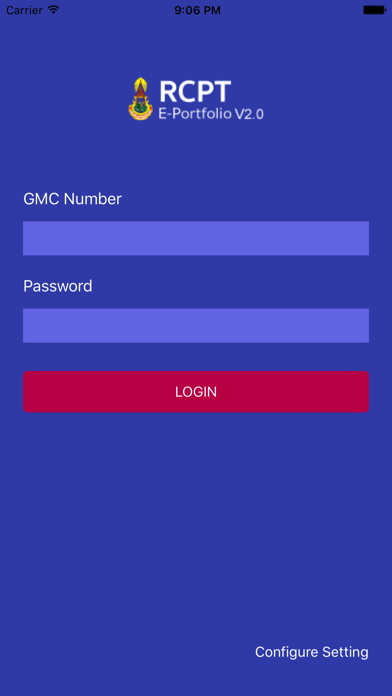 RCPT e-Portfolio Screenshot