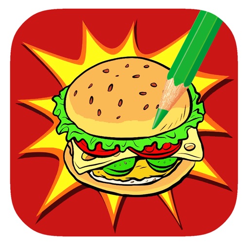Burgers Coloring Book Games For Children Version iOS App