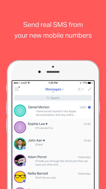 onoff App - Multiple, Private Phone Numbers