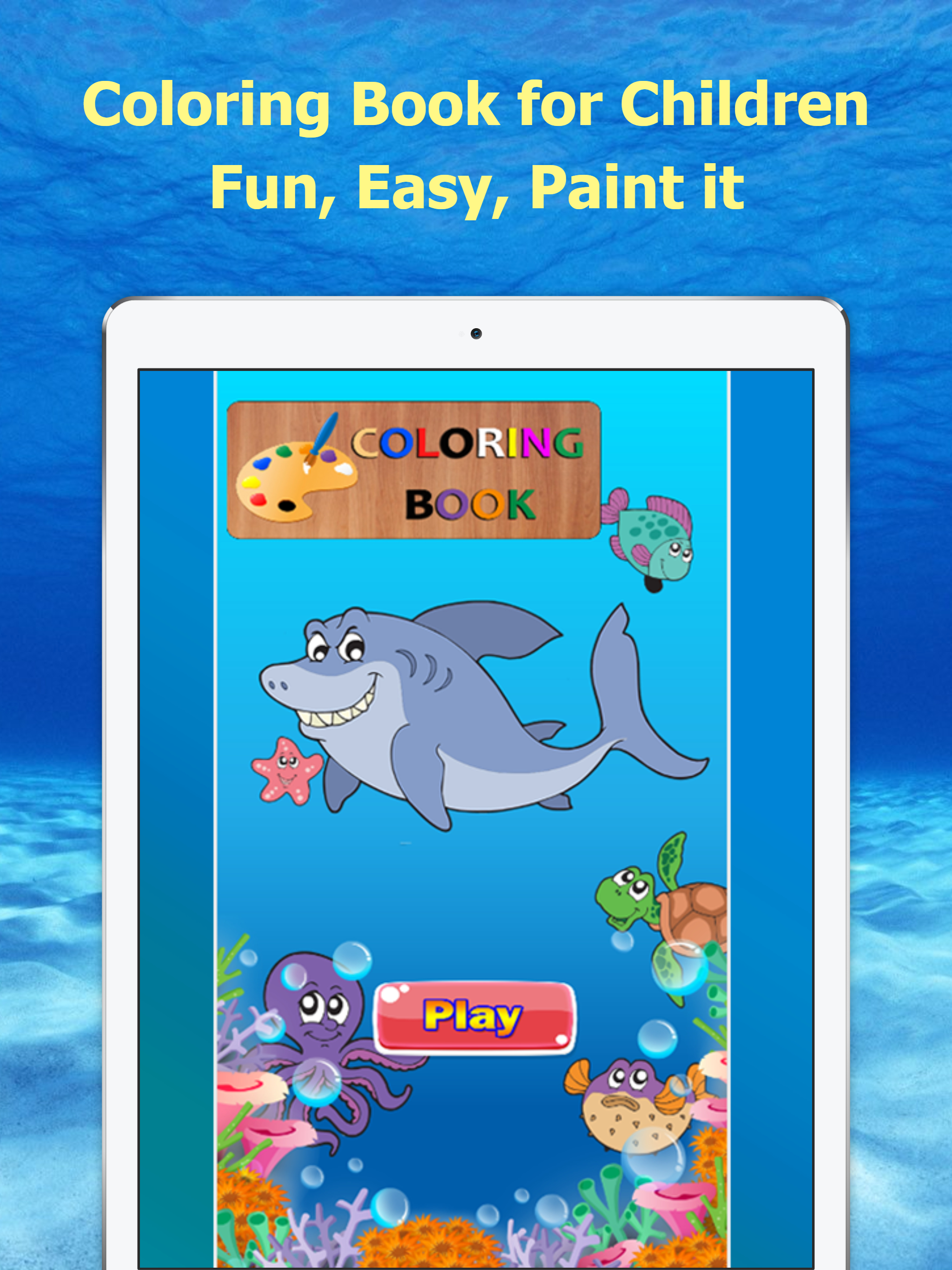 Fish Coloring Page Ocean Animal - Art of Drawing
