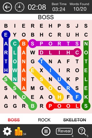 Word Search Pro words finder Puzzleのおすすめ画像5