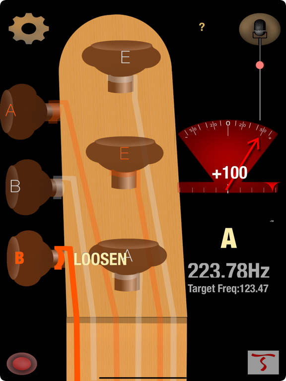 Dybos Baglama Tuner iPad screenshot 4 - Music app