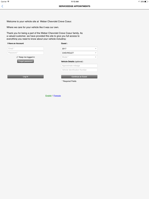 Weber Chevrolet iPad screenshot 5 - Business app