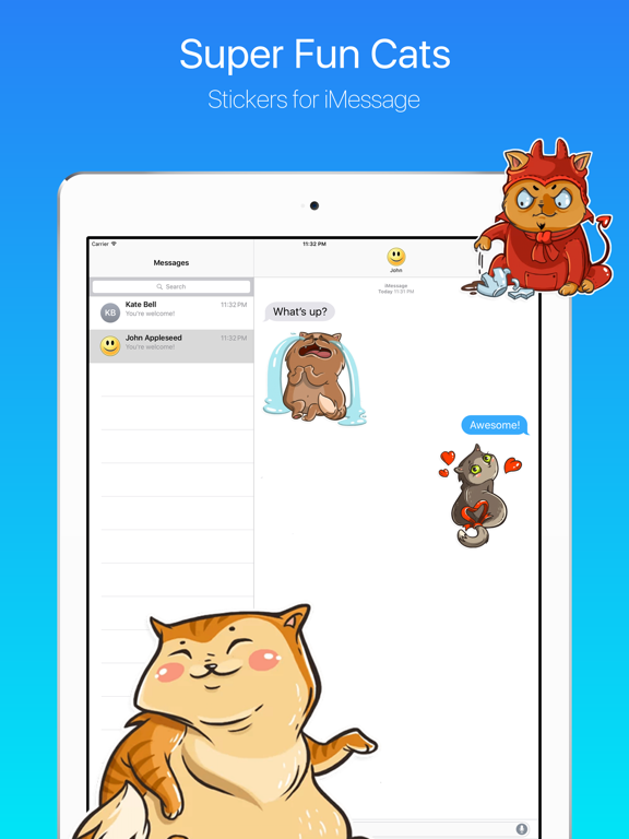 Super Cat Tom Tales Stickers for iMessageのおすすめ画像1