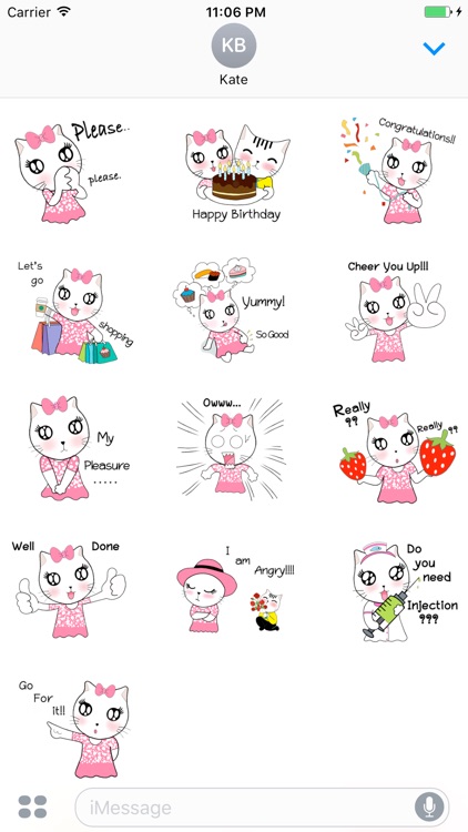 Stella The Sweet Cat English Stickers