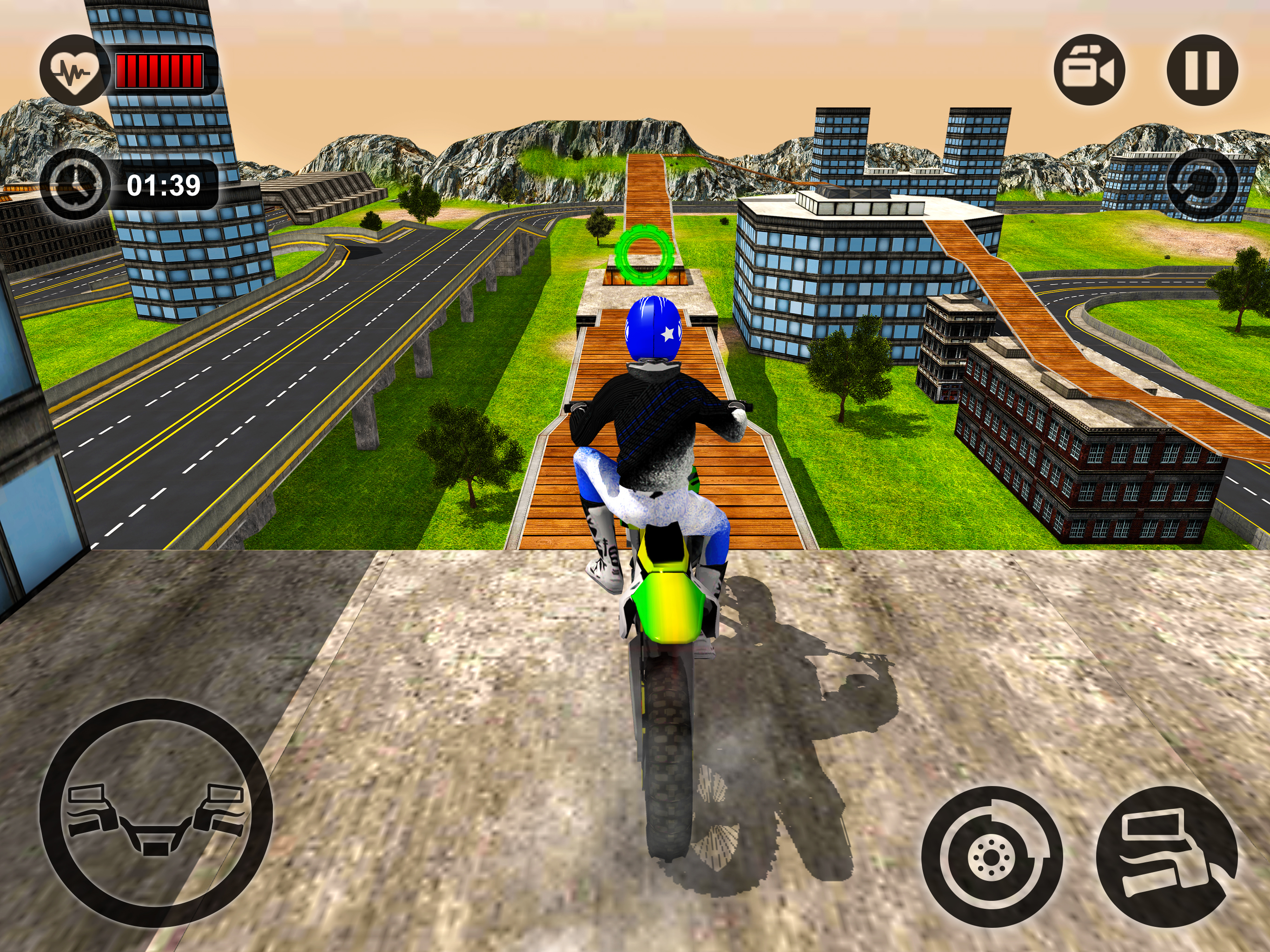 Rooftop Motorbike Rider - Furious Stunts Driving screenshot 6