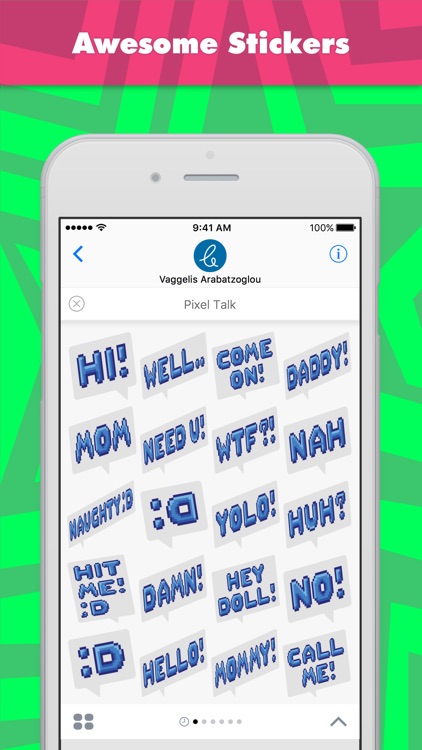 Pixel Talk stickers by Carterson