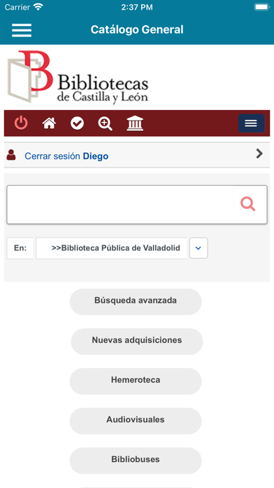Bibliotecas Castilla y León Screenshot
