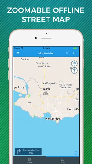 Montevideo Travel Guide with Offline Street Map(圖3)-速報App