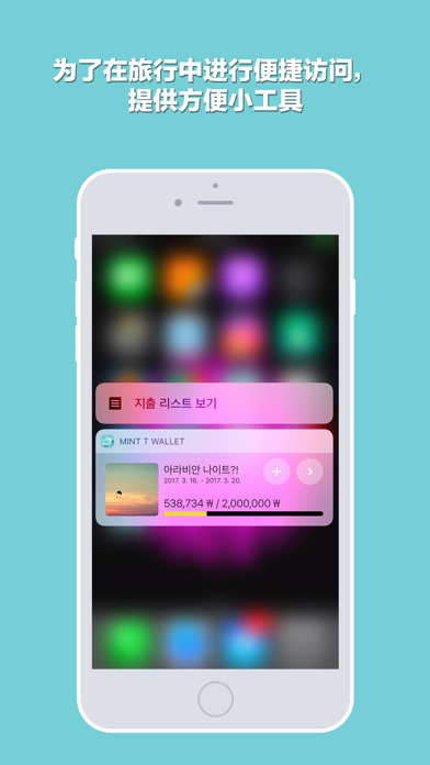 旅行用账簿, 预算账簿, 自动汇率账簿 - Mint T Wallet screenshot